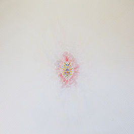 Arthur Lambert — emerging contemporary artist, cosmic abstract painting with refined op art elegance.