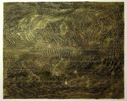 Dessin Arthur Lambert - déluge - acrylique sur toile 2018