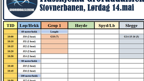 Tidsskjema lørdag