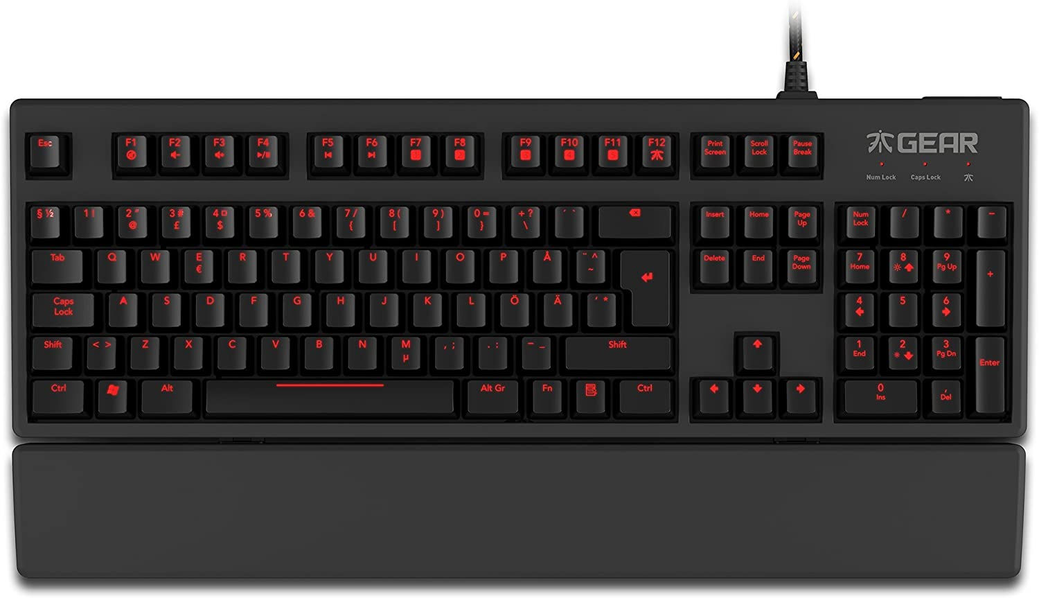 Fnatic Gear Rush LED Pro Gaming-Tastatur (Brown Switches)