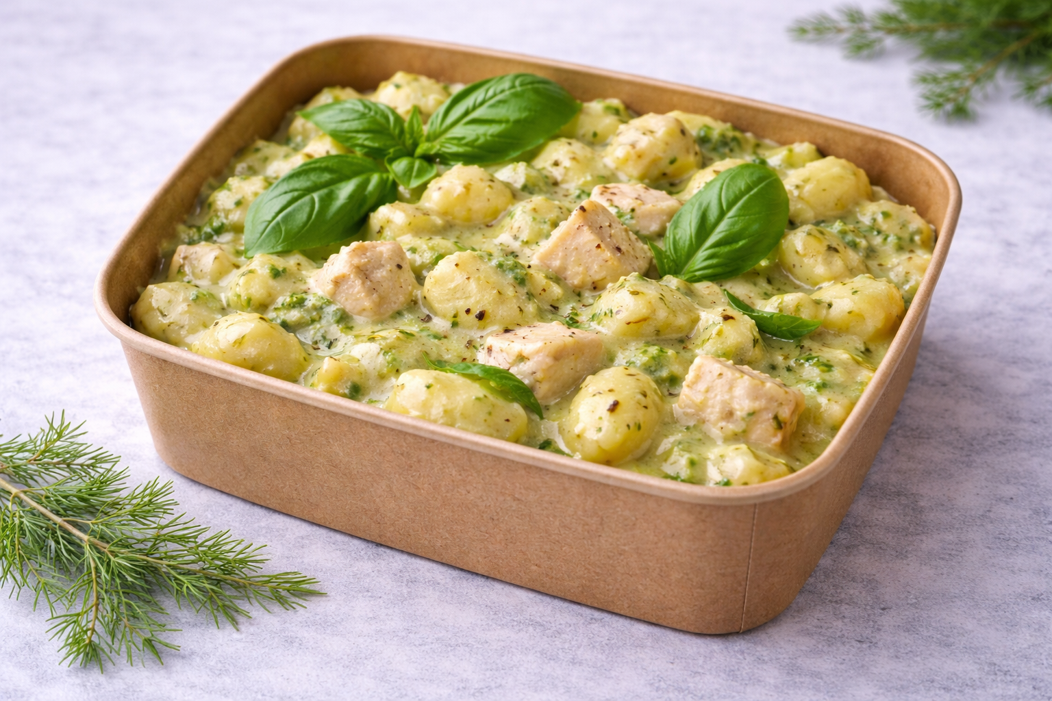 Creamy pesto Chicken Gnocchi