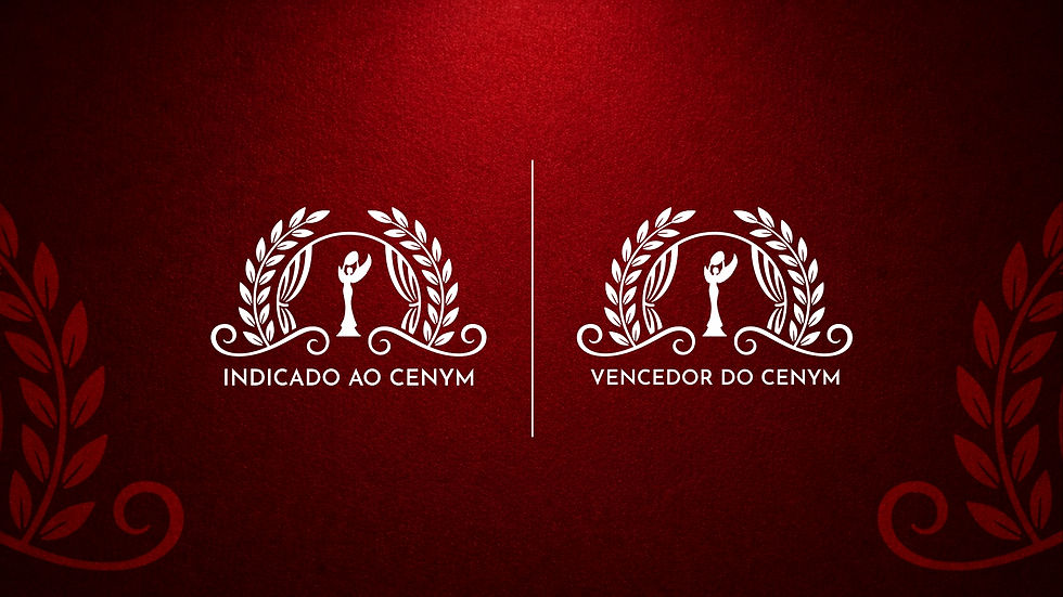 Selos excluvios para uso dos espetáculos indicados ou vencedores do Cenym