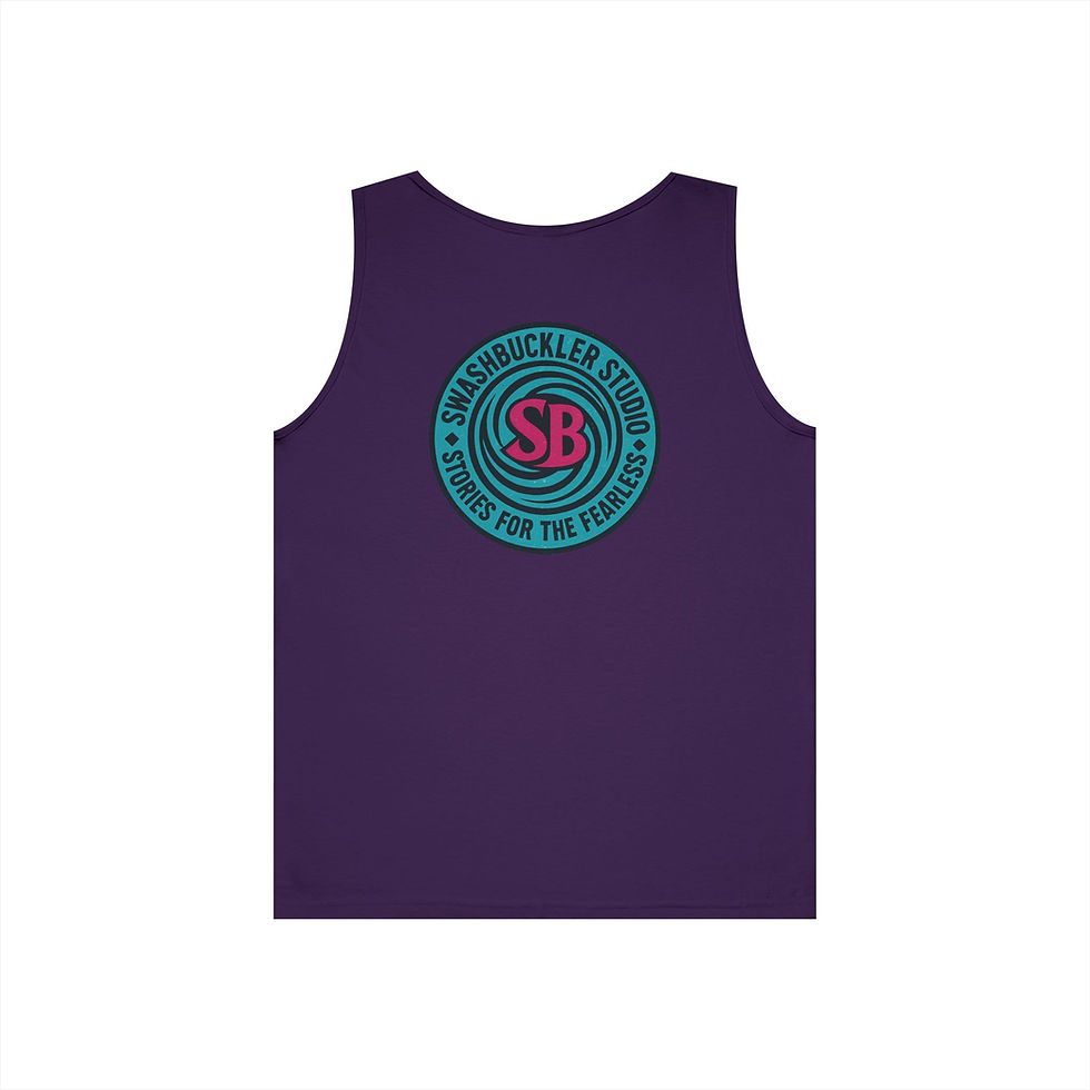 Miniatura: Unisex Heavy Cotton Tank Top with Vintage Graphic, Summer Wear