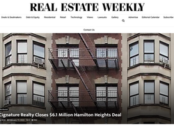 Cignature in The News – "Cignature Realty Closes $6.1 Million Hamilton Heights Deal"