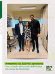 Presidente da ADEPRO apresenta a associação aos novos defensores em curso de formação