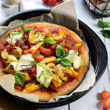 Pizza vegan aux légumes
