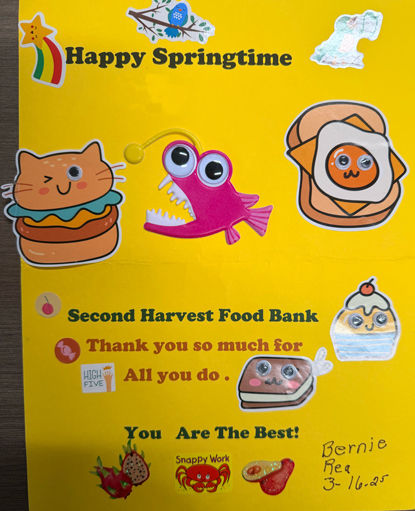 A card covered in stickers