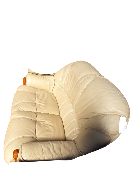 Thumbnail: Taupe Leather 2-Seater Sofa 