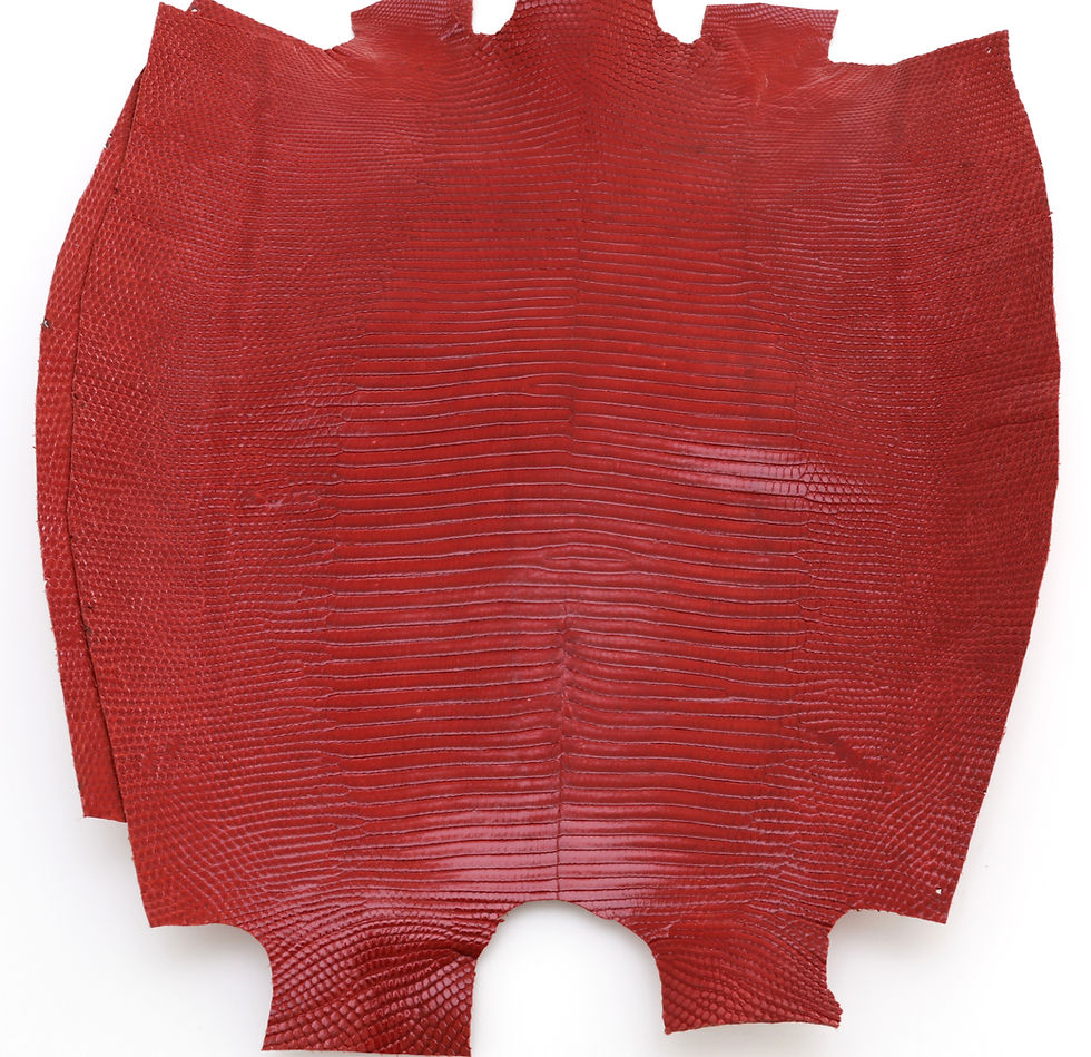 Miniatura: Lizard Skin Leather Flame Red Color