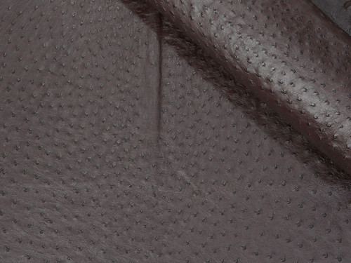 Ostrich Leather Hide, Nicotine Brown SF Color | exotic leathers by ray