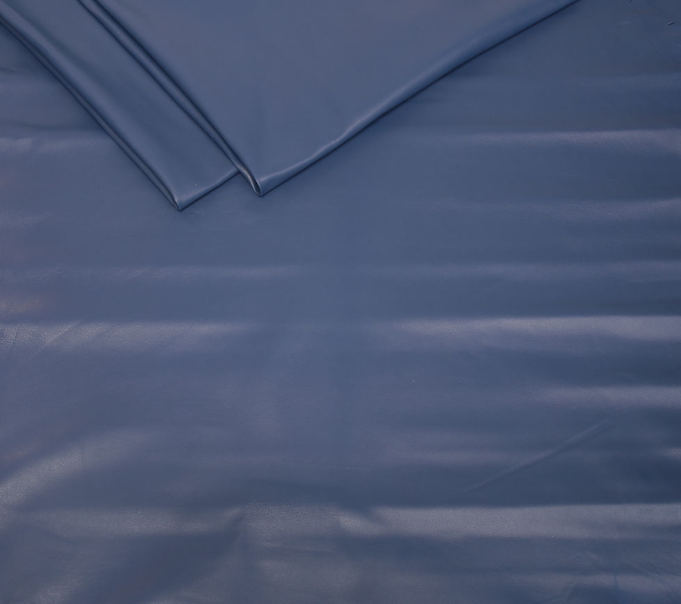 Miniatura: Lamb skin leather Atlantic Blue Color
