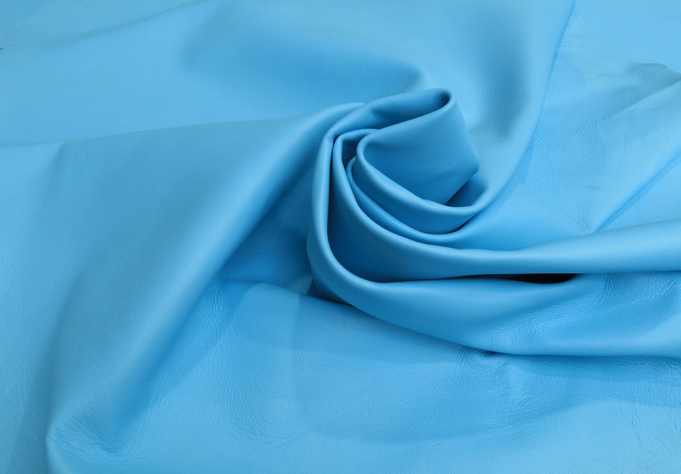 Miniatura: Piel Cordero Color Topacio Azul (100% Piel Auténtica)