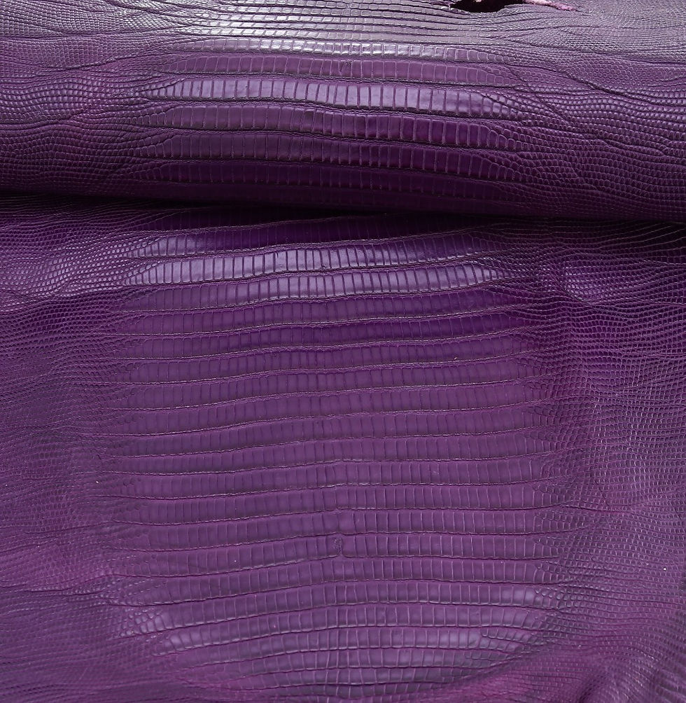 Lizard Skin Leather Lilac Color