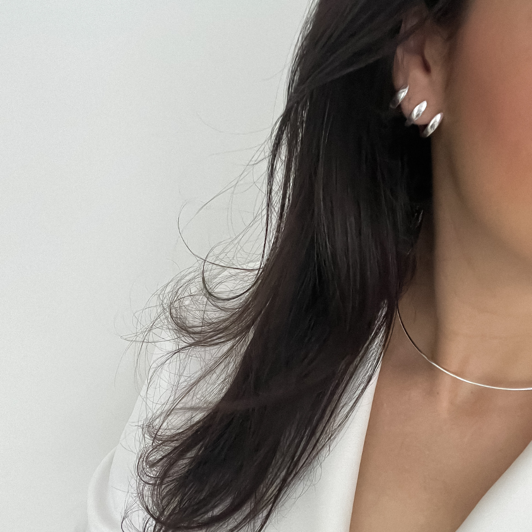 Ear Cuff Triplo banho prata