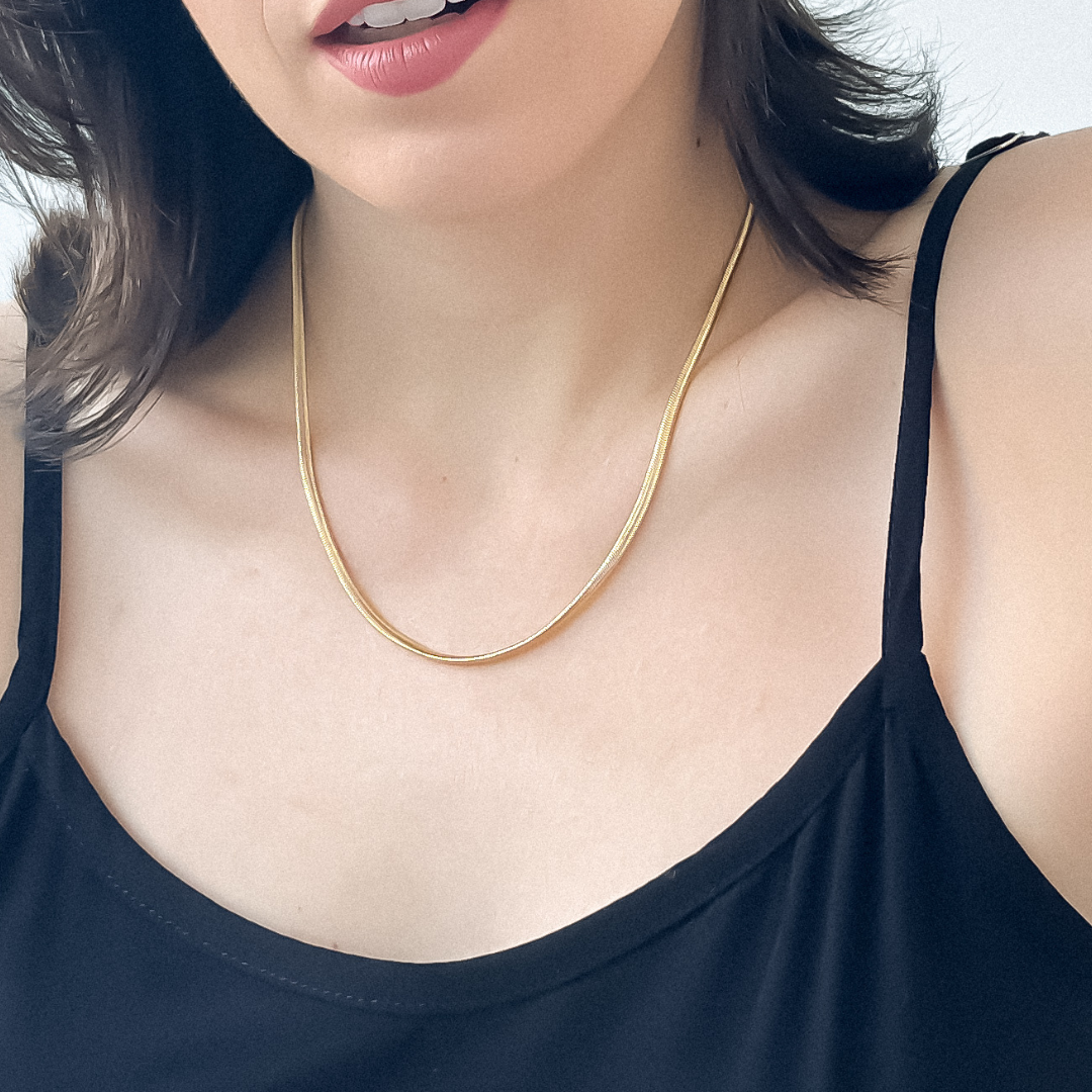 Gargantilha Fio Alemão banho ouro 18k