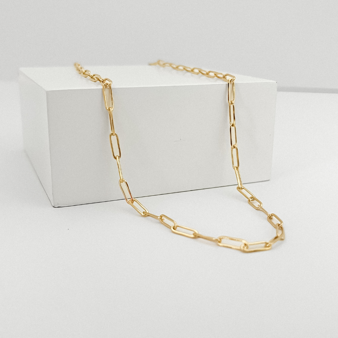 Gargantilha Mini Elos banho ouro 18k