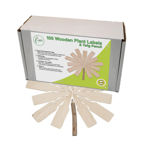 Wooden Plant Labels PlasticFree The Green Greyhound