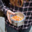 Thumbnail: Medium Round Food Container with Silicone Lid By U-Konserve