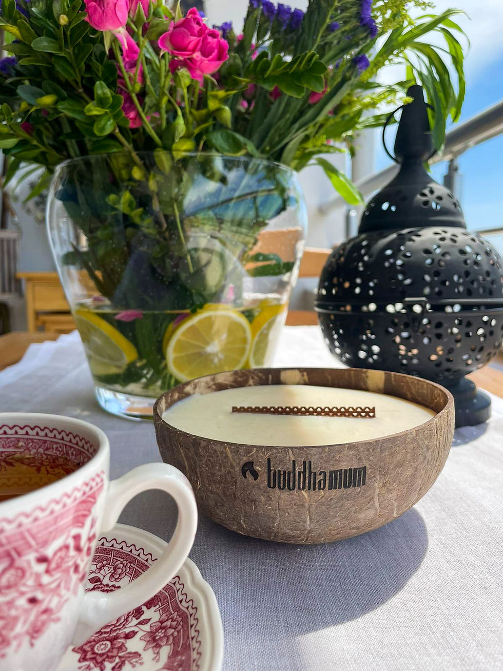 Thumbnail: Buddhamum Big Coconut Shell Handmade Soy Candle 