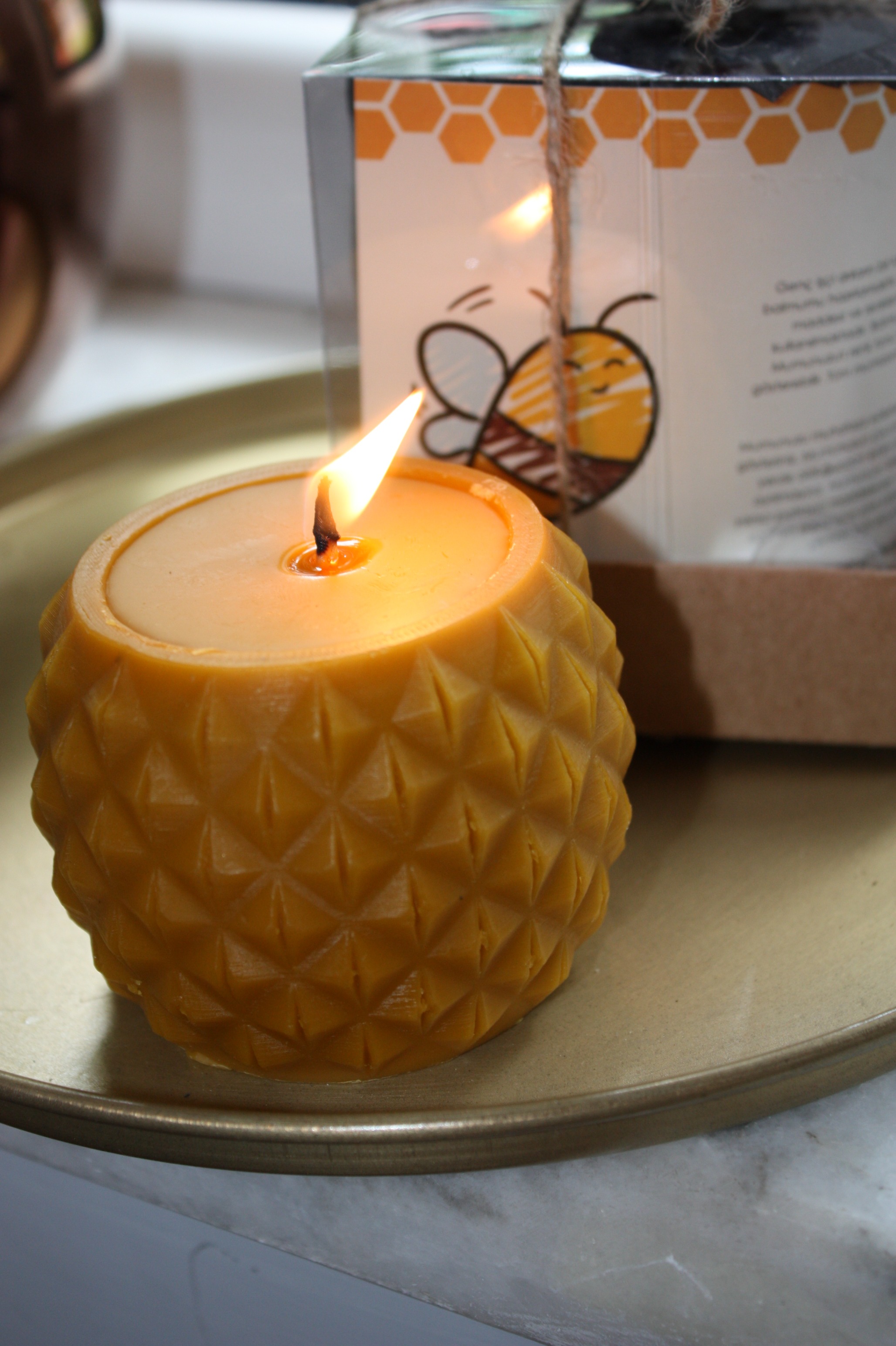 Buddhamum Beeswax Pineapple Candle
