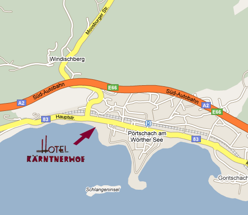 Autobahnanfahrt Hotel Kärntnerhof