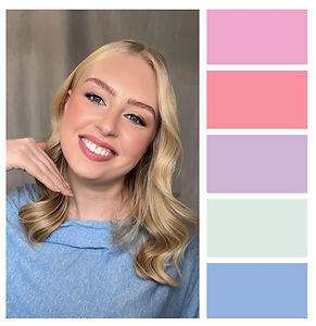 Client with Light Summer colour palette after personal colour analysis session in Zurich.