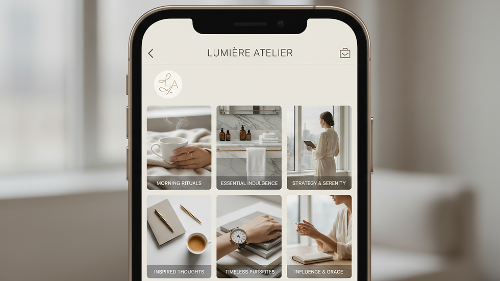 Close-up view of a luxury brand’s social media feed on a smartphone