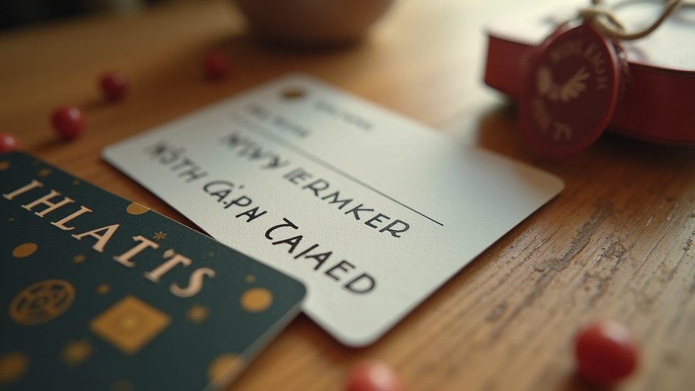 High-angle view of a customer loyalty card with rewards