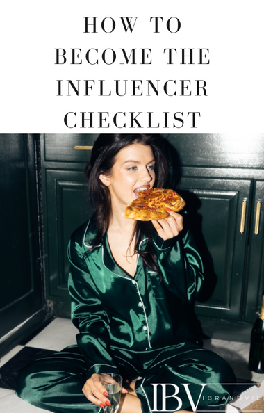 Woman eating pizza, How To Become The Influencer Checklist