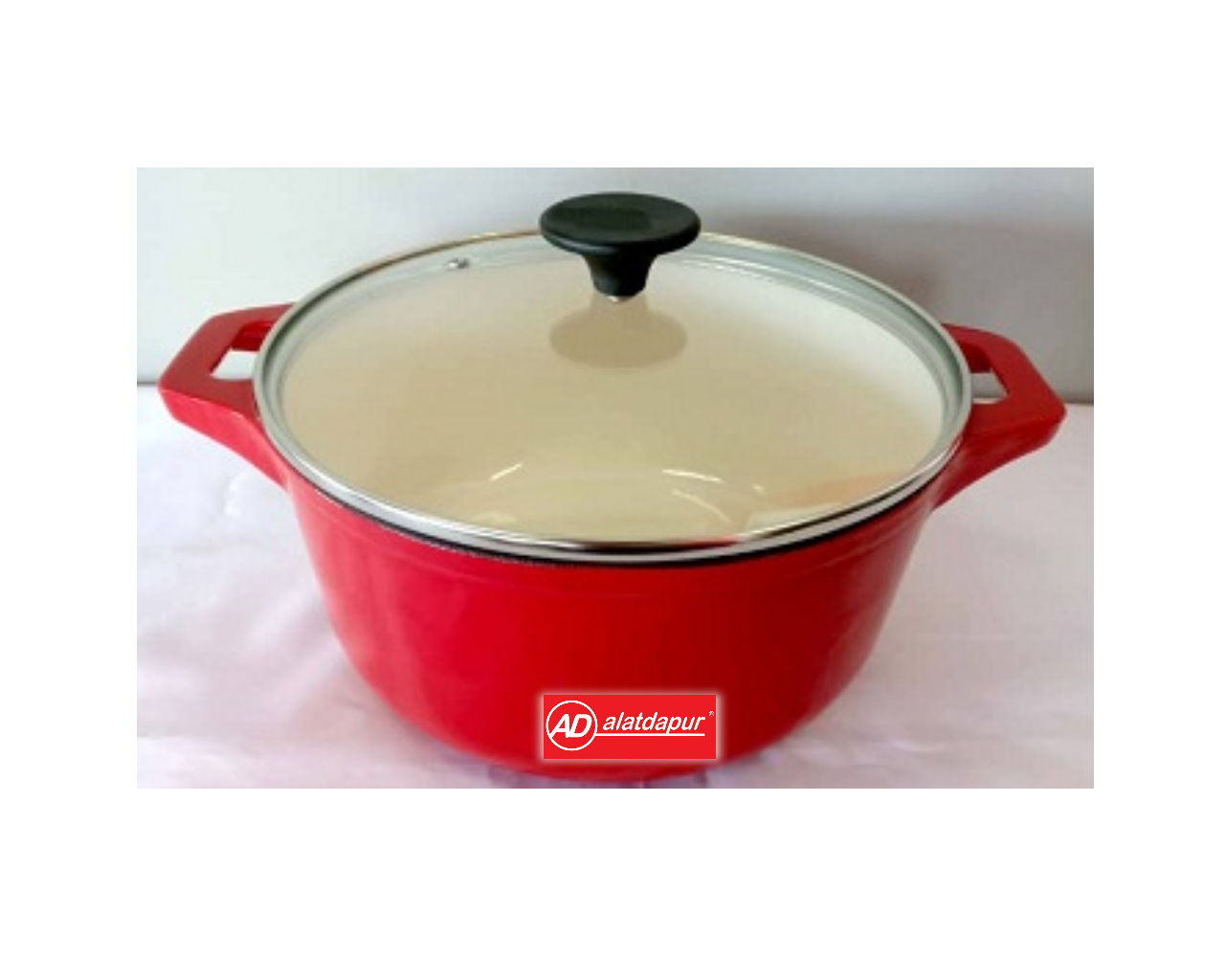 24cm Red Enamel Cast Iron Pot