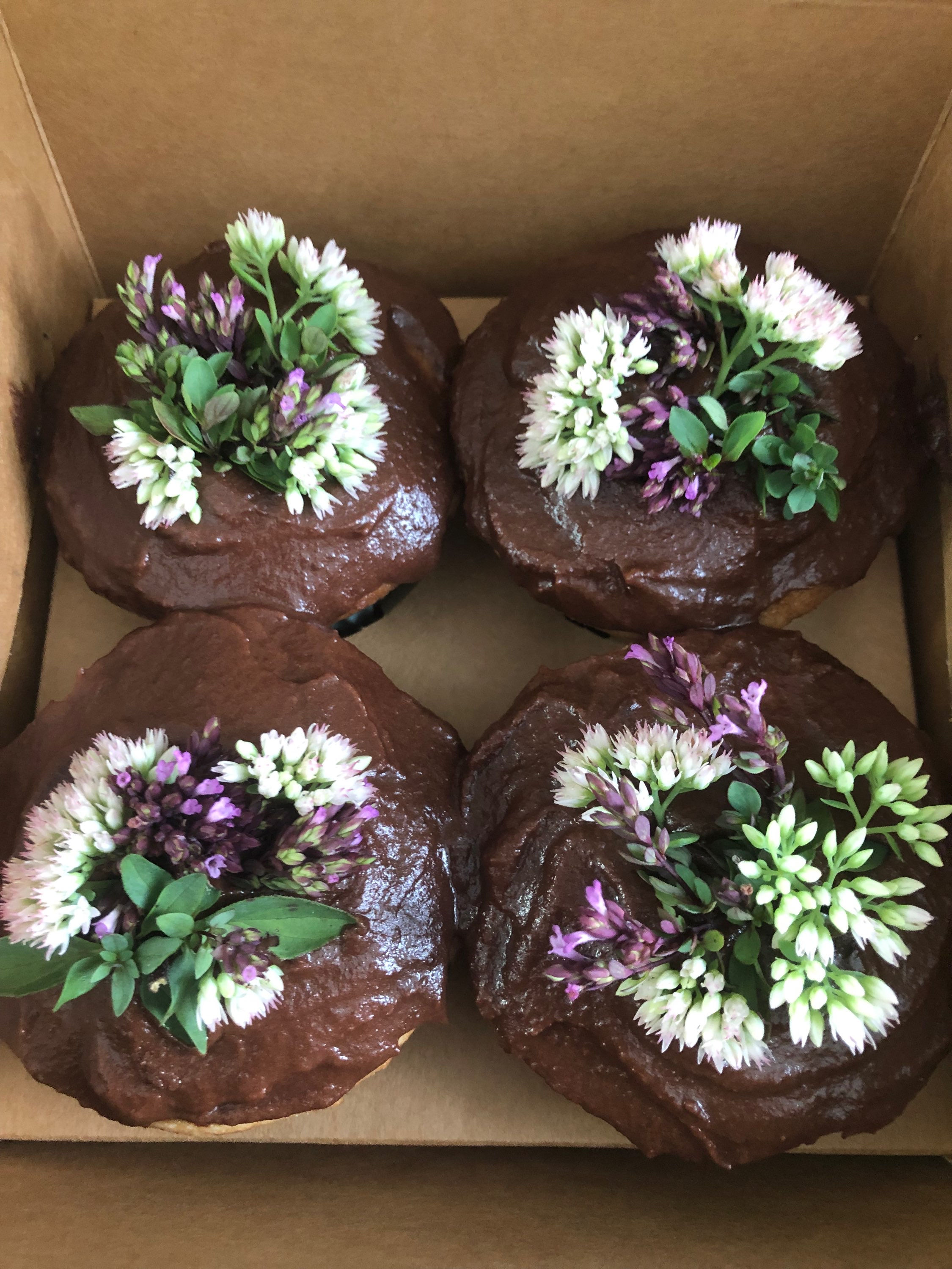 Double Chocolate Cupcakes w/ Cream Cheese Buttercream - 4 pk