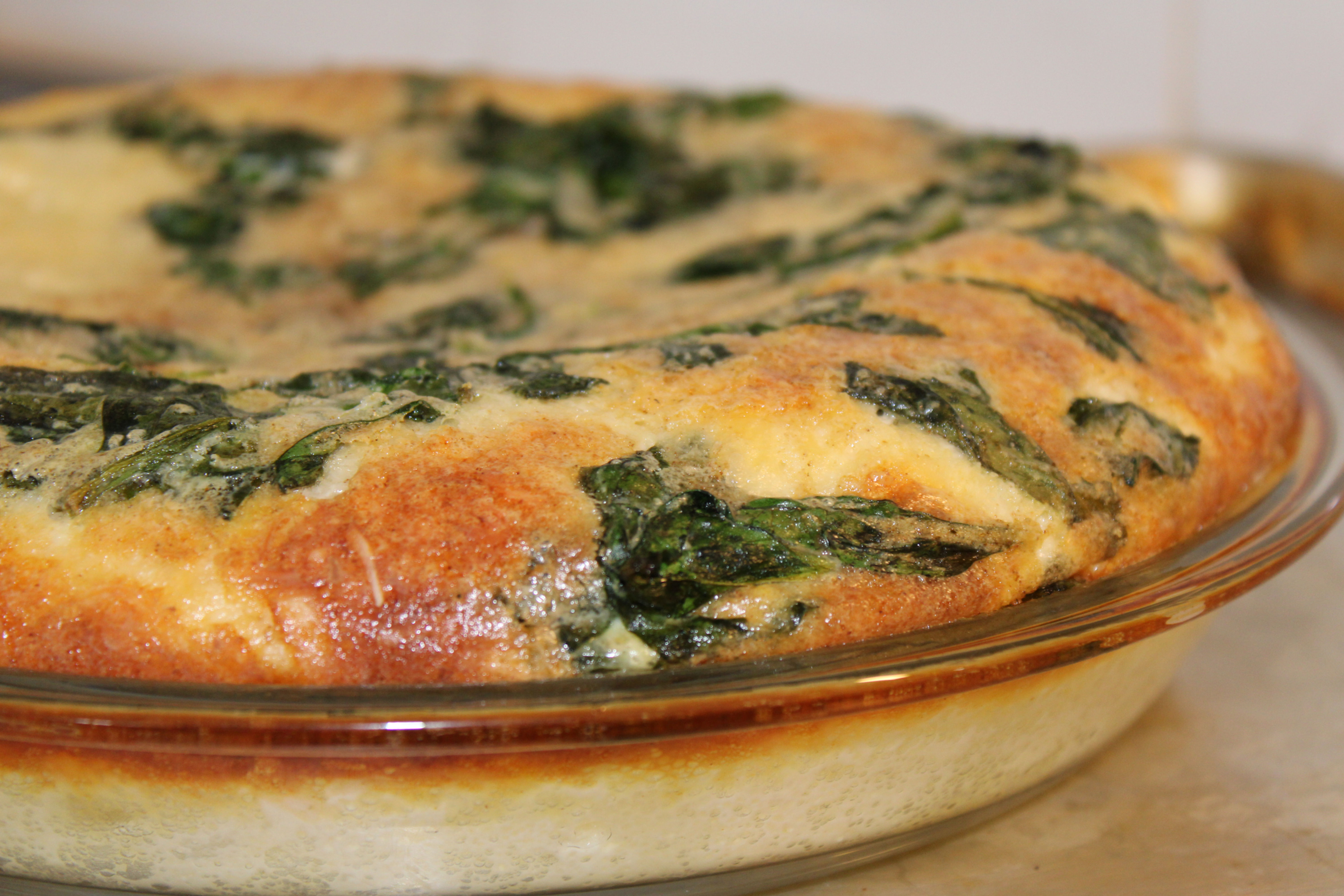 Blender Crustless Spinach Quiche
