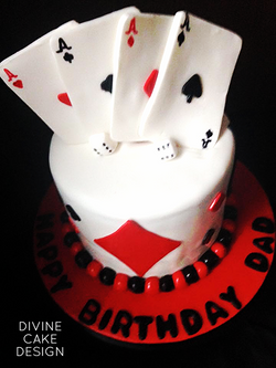 Aces Poker Cake