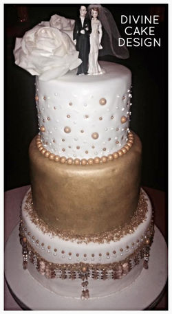 Gold Dust Wedding Cake 2
