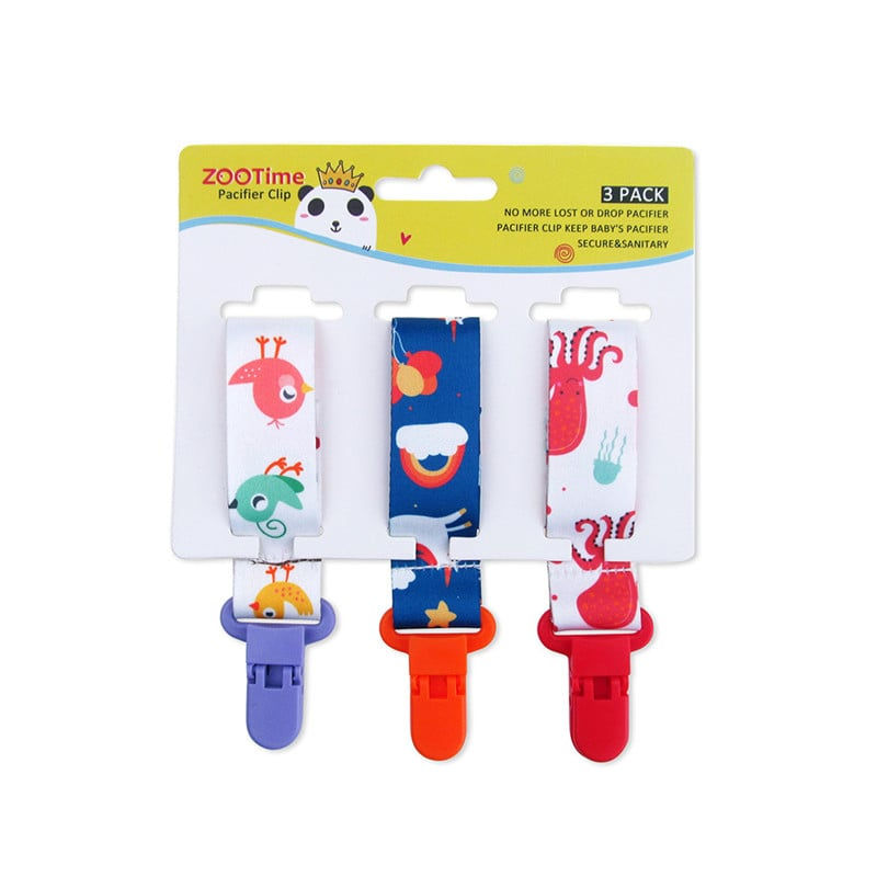Thumbnail: Cartoon Pattern Baby Pacifier Teether Pack of Three
