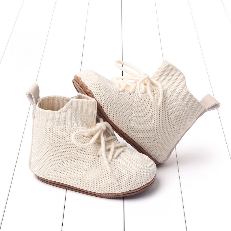 Thumbnail: Breathable High Top Soft Sole Baby Toddler Shoes