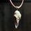 Thumbnail: Crow skull necklace Smoky Quartz