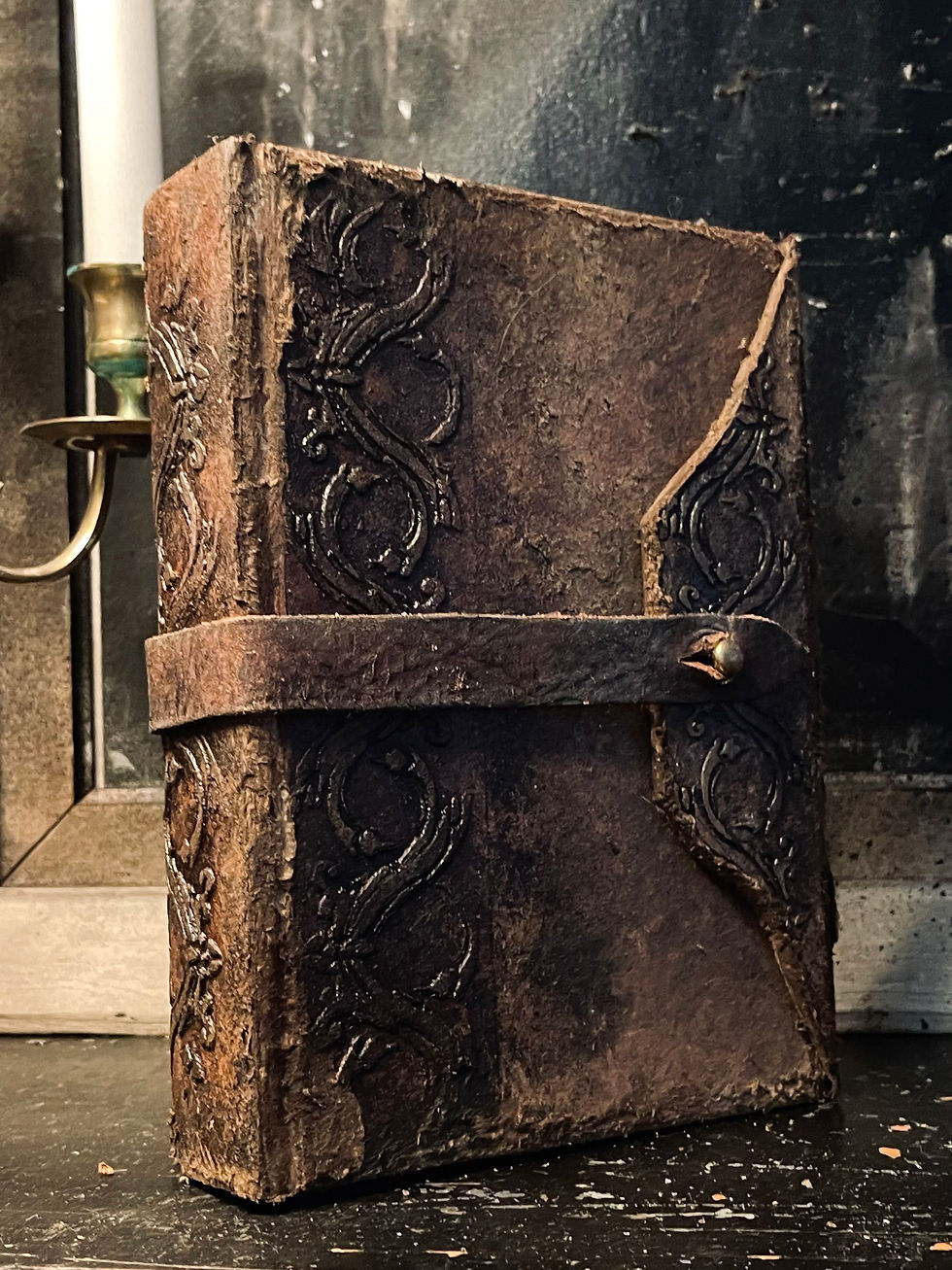 Thumbnail: handmade grimoire journal book of shadows