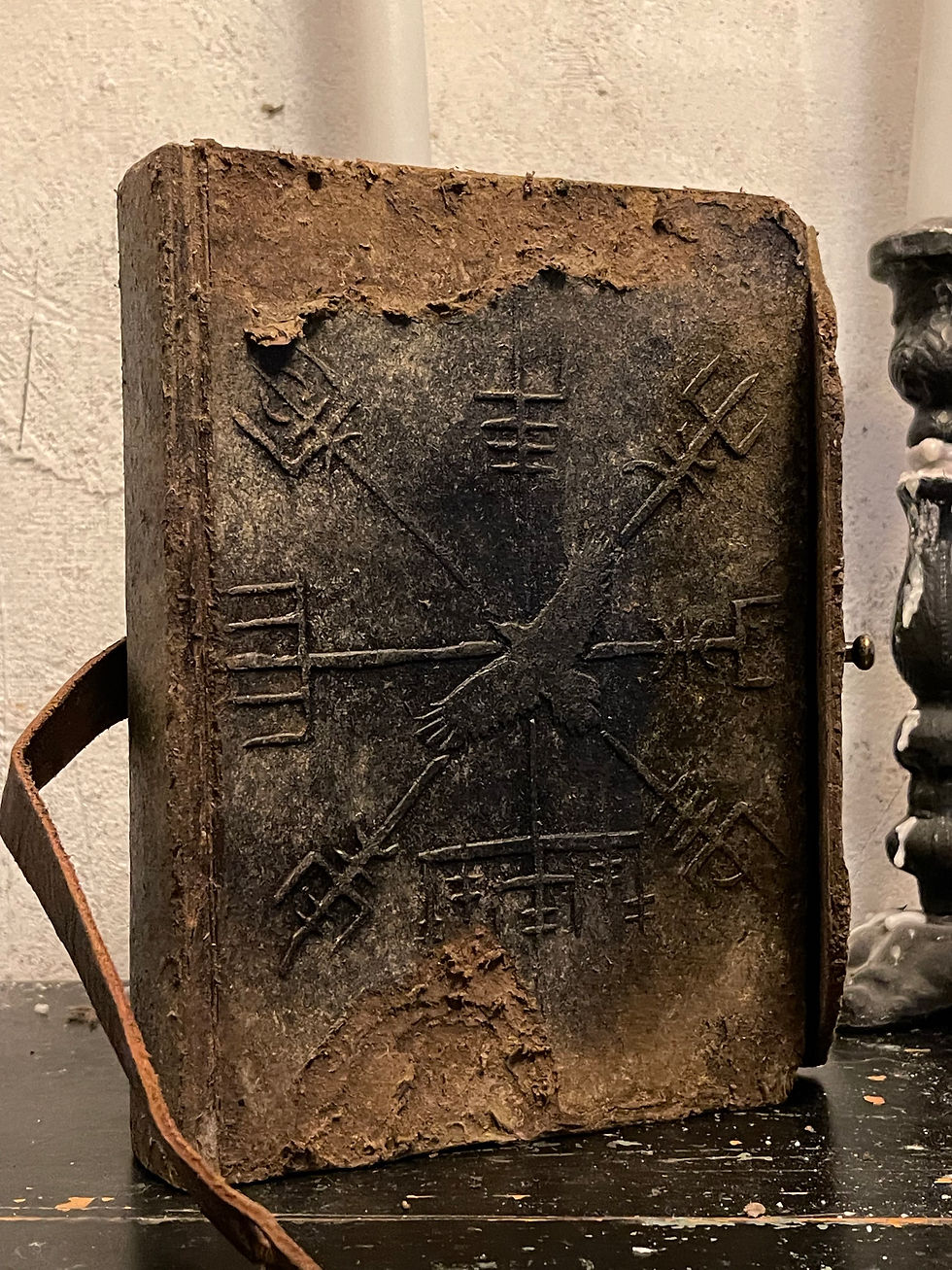 Thumbnail: handmade grimoire journal book of shadows