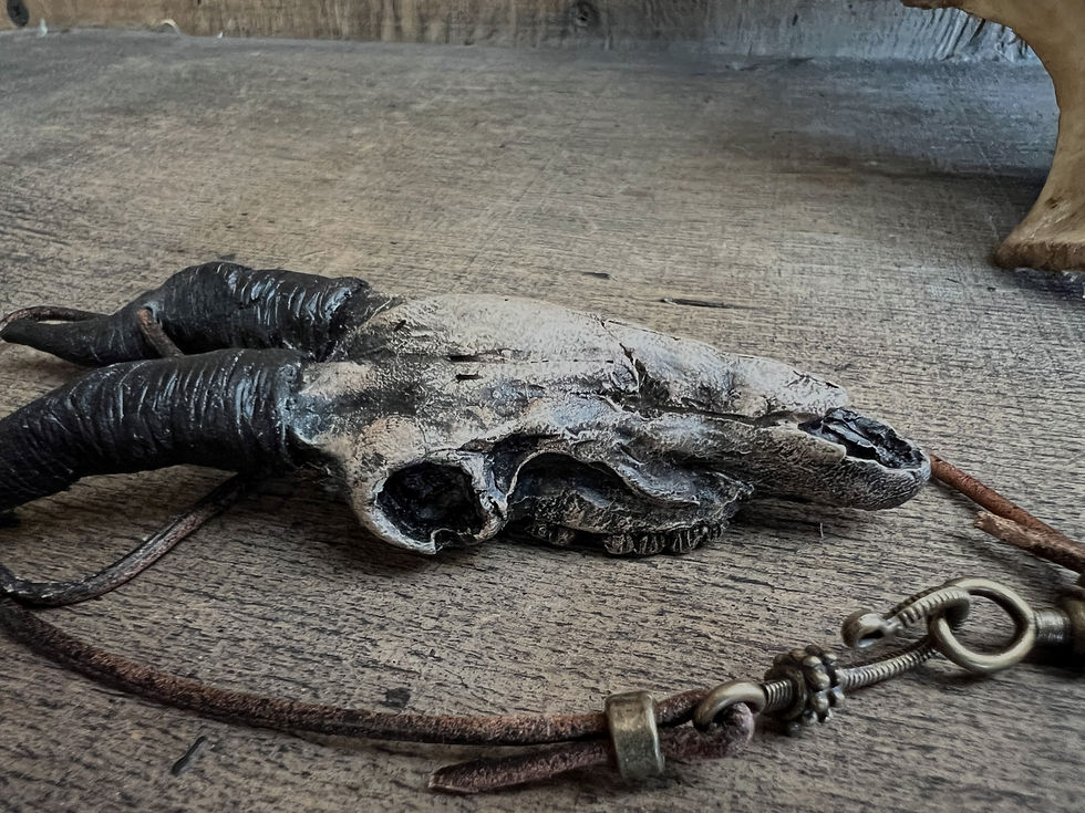 Thumbnail: Goat skull necklace