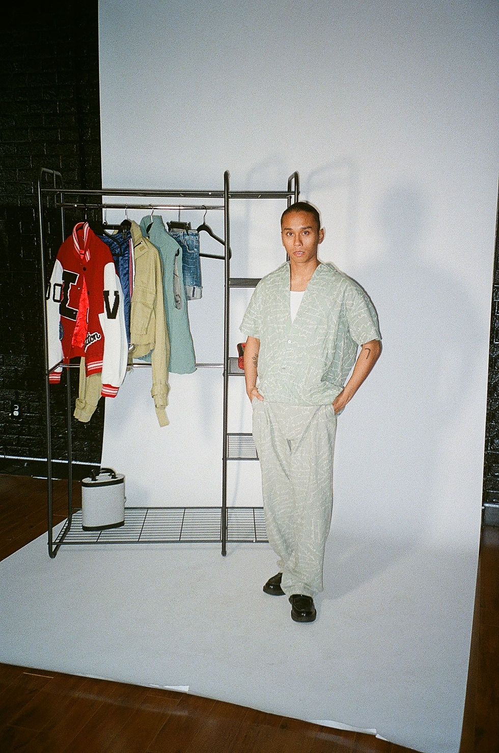 Thumbnail: BODE POWDER SIGNATURE LINEN-COTTON SHIRT