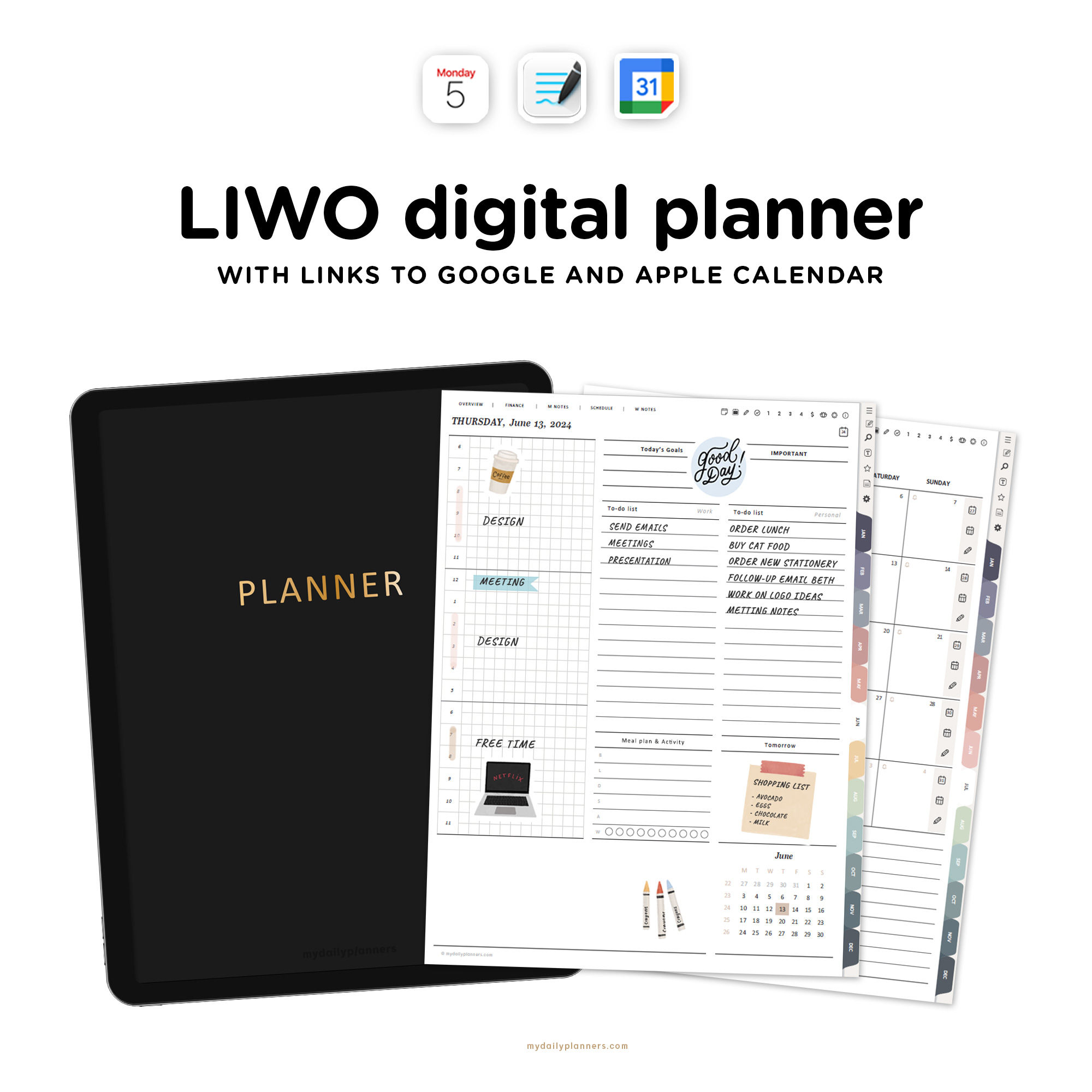 LIWO Pastel Digital Planner 2026
