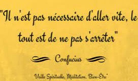 L'important est d'avancer, de se mettre en mouvement.