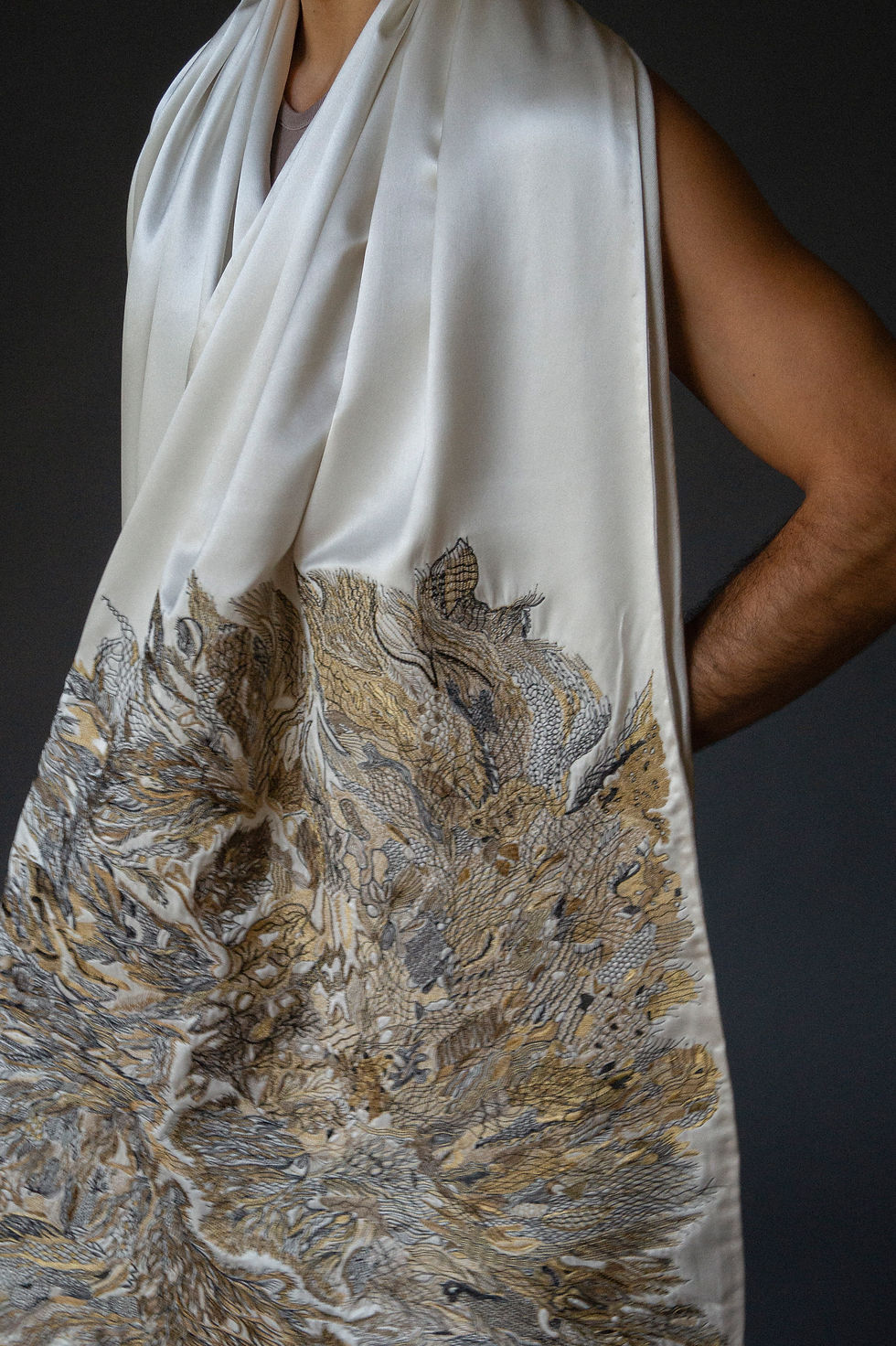 Thumbnail: Massa Confusa  Large Peace Silk Shawl