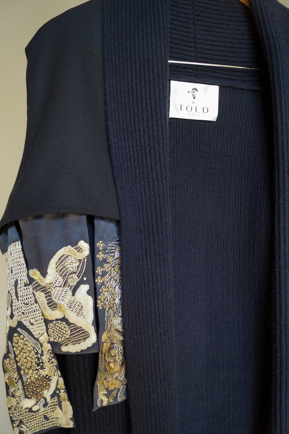 Thumbnail: BONS Extra Long Gestalt Sweater - Navy
