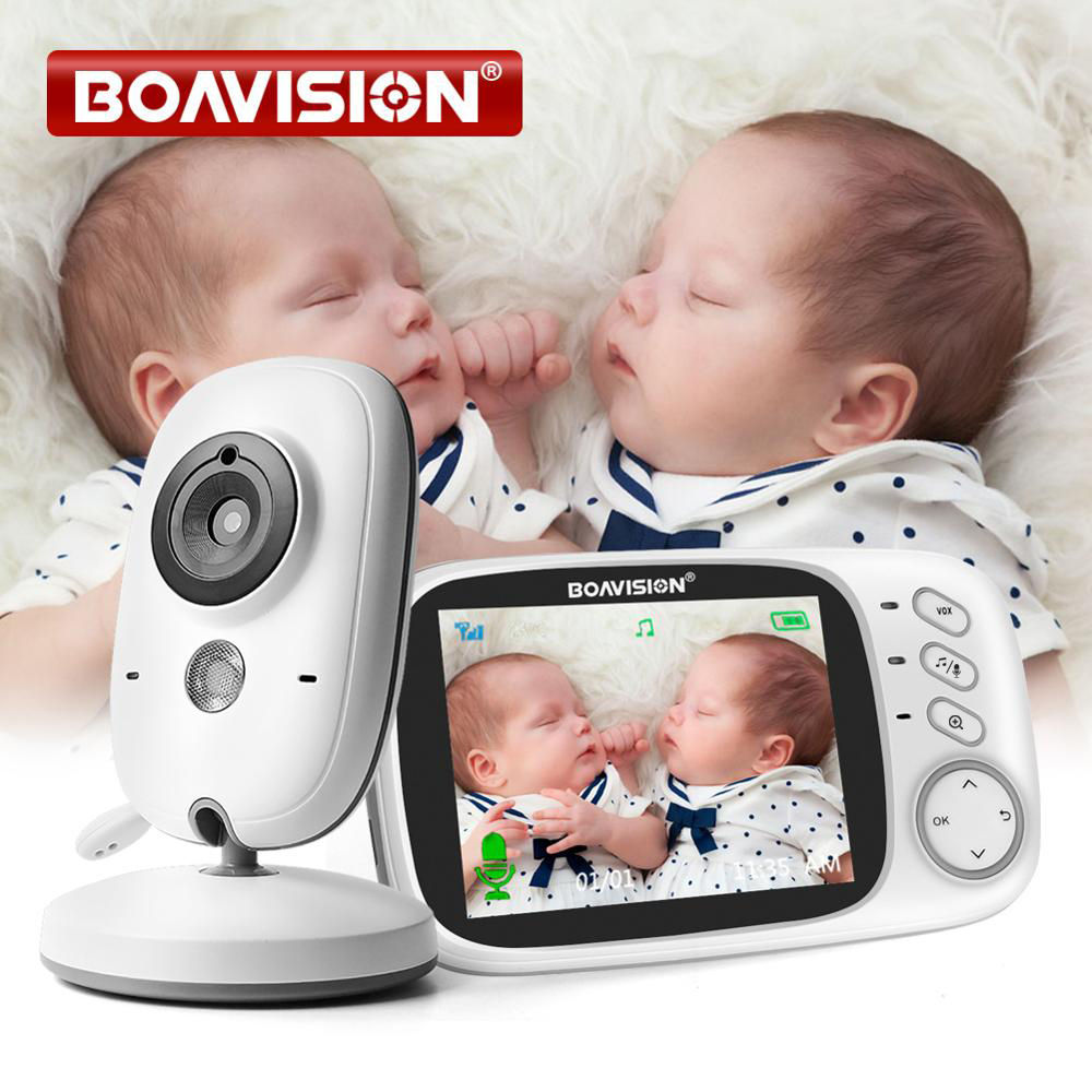 VB603 Video Baby Monitor 2.4G Wireless With 3.2 Inches LCD 2 Way Audio Talk Nigh
