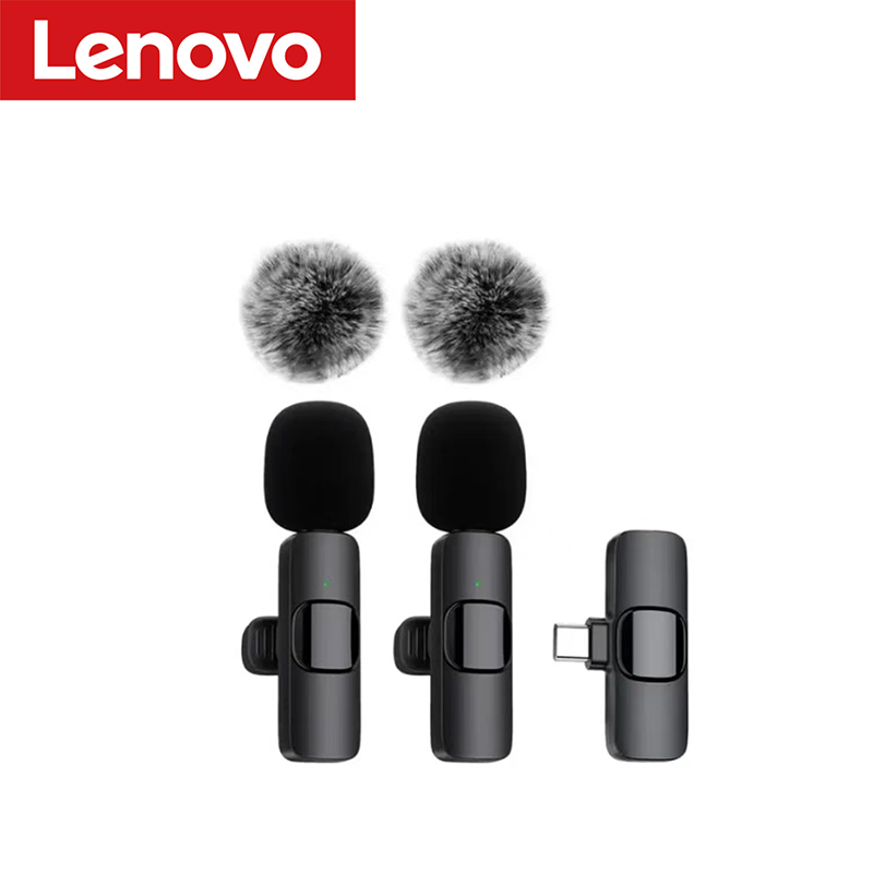 Thumbnail: Lenovo Mini Portable Wireless Lavalier Microphone for Live Broadcast Gaming Audi