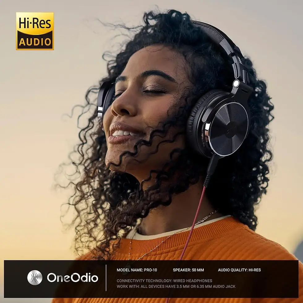Thumbnail: Oneodio Pro-10 Wired Headphones With 50mm Quality HiFi Drivers Stereo