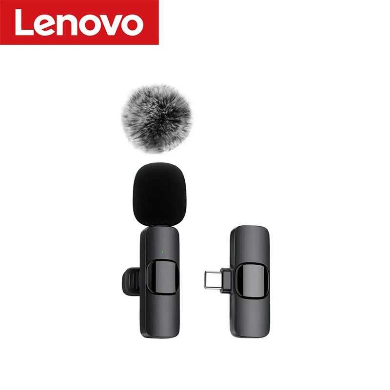 Thumbnail: Lenovo Mini Portable Wireless Lavalier Microphone for Live Broadcast Gaming Audi