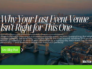 Why Your Last Event Venue Isn’t Right for This One
